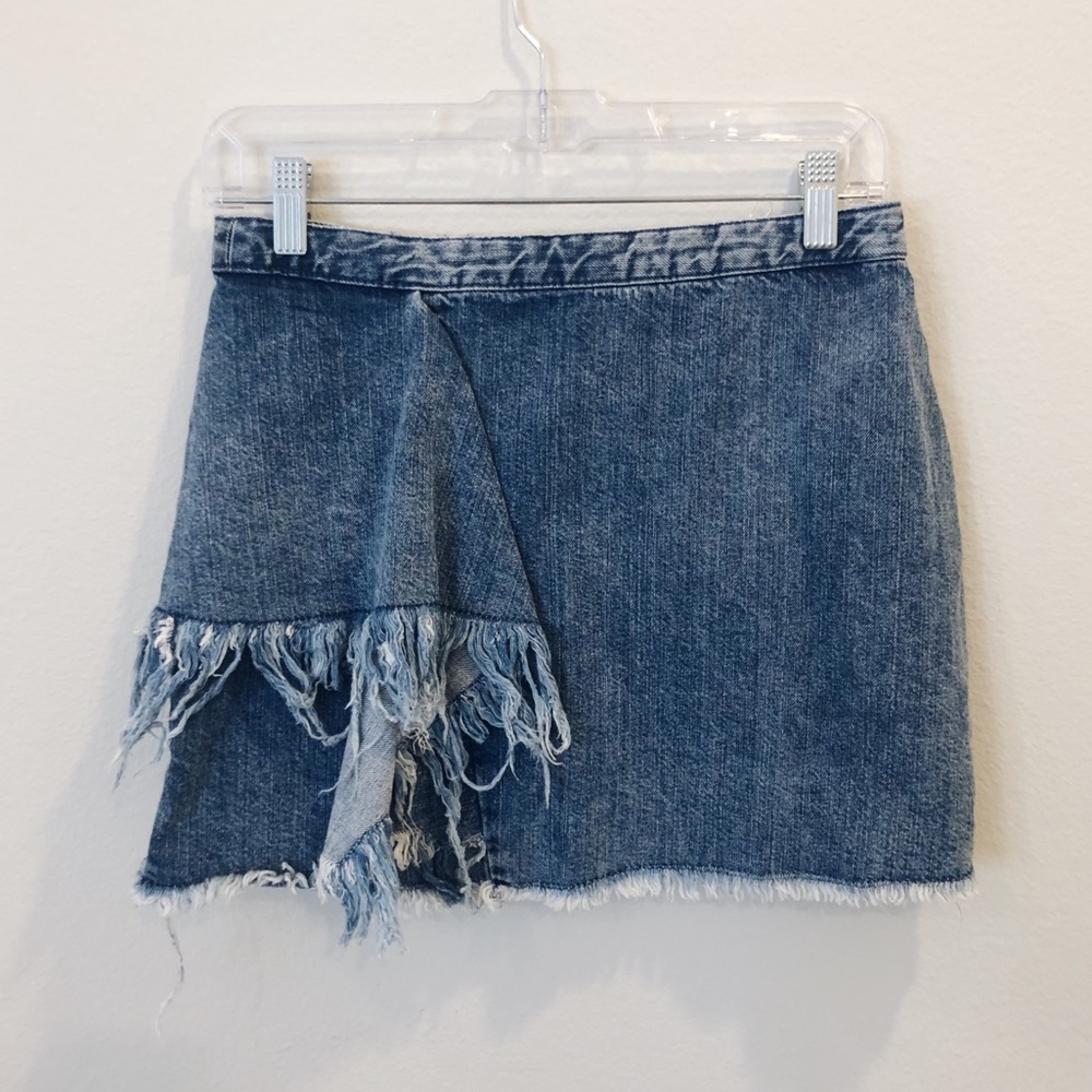 Zara Light Blue Denim Mini Skirt Medium